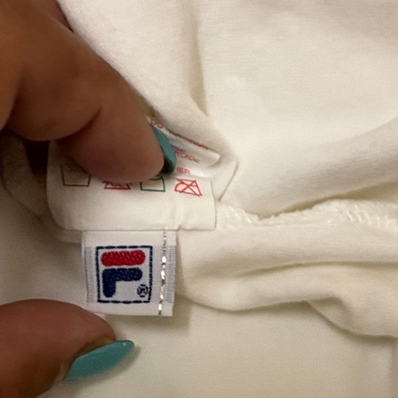 Fila Women's Cream and Purple Short Sleeve Tee, size extra small - Picture 7 of 7